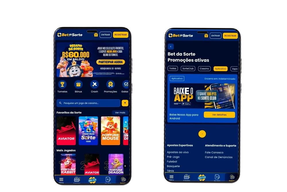 App da Bet da Sorte para Android e iOS
